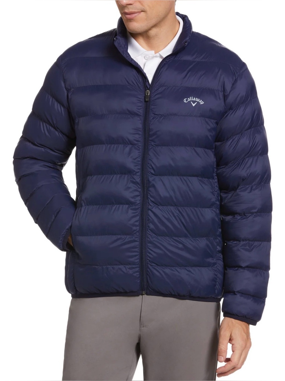 Callaway Apparel Mens Navy Puffer Golf Jacket